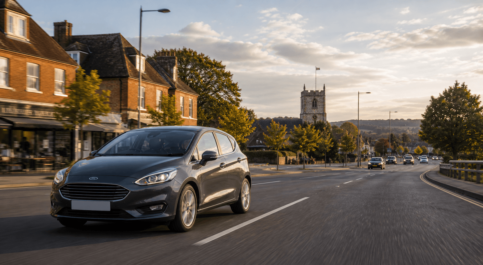 Compact hire car ready for practical travel around Chatham